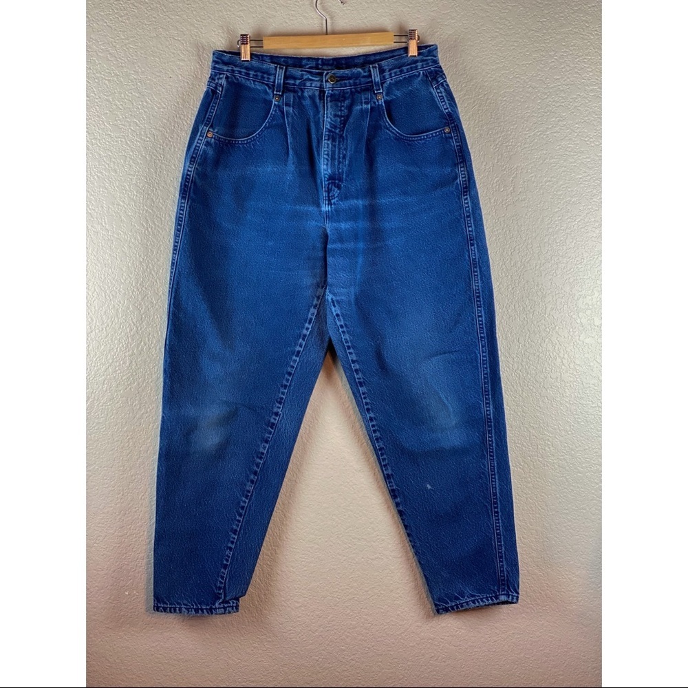Vintage 90' Brittania High Rise Straight Tapered Leg Denim Mom Jeans